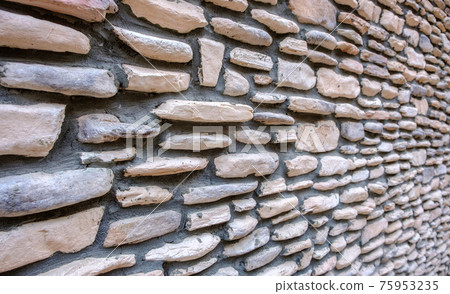 old style stone wall 75953235