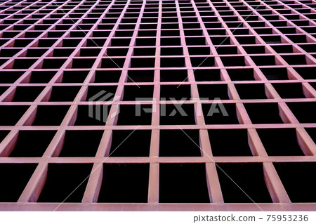 red iron fence as background 75953236