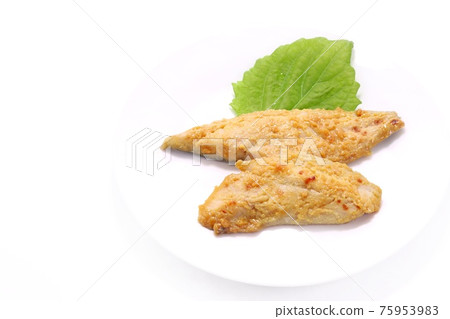Grilled Spanish mackerel, fish dish, pickled in Saikyo, bright background Grilled Spanish mackerel, fish dish, pickled in Saikyo, bright background 75953983