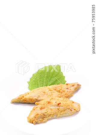 Grilled Spanish mackerel, fish dish, pickled in Saikyo, bright background Grilled Spanish mackerel, fish dish, pickled in Saikyo, bright background 75953985