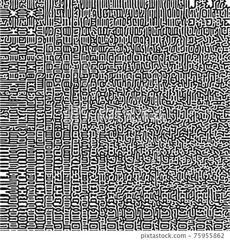 Cyclic Symmetric Multiscale Turing Pattern. Monochrome texture 75955862