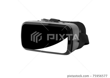 VR headset, virtual reality helmet isolated on white background. clipping path. 75956577