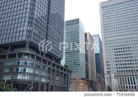 東京站前廣場白天多雲丸之內 東京站前廣場白天多雲丸之內 75956686