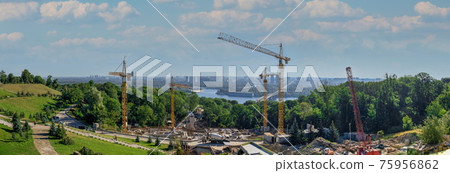 Top view of Kiev, Ukraine 75956862