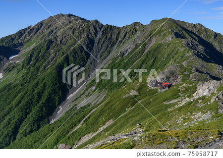 Mt. Aino and Mt. Nakashirane in the morning Mt. Aino and Mt. Nakashirane in the morning 75958717