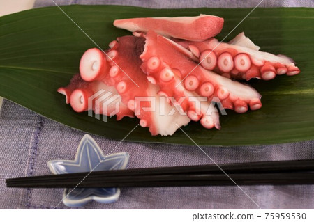 Boiled octopus sashimi, octopus sashimi, boiled octopus on Haran Boiled octopus sashimi, octopus sashimi, boiled octopus on Haran 75959530