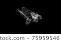 Water splash on black background Nature Fresh liquid drop 3d render 75959546