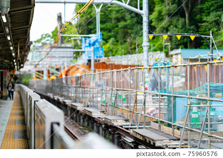 Harajuku station home ticket gate vending machine home train Jingumae Meiji-dori morning bright city center Tokyo construction Harajuku station home ticket gate vending machine home train Jingumae Meiji-dori morning bright city center Tokyo construction 75960576