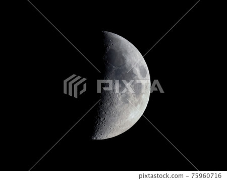 First quarter moon seen with telescope 75960716
