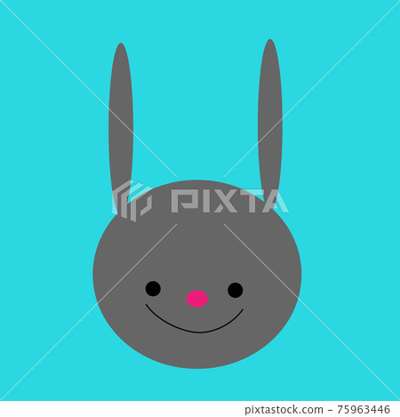 Black cute bunny with red nose 75963446