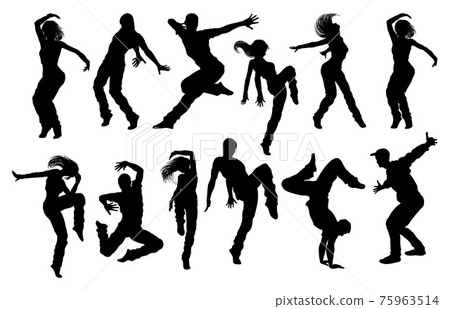Street Dance Dancer Silhouettes 75963514