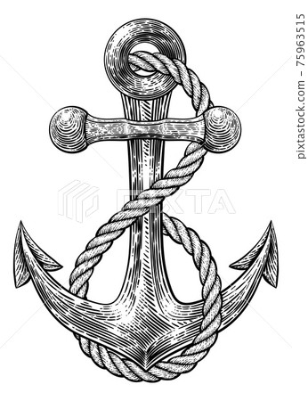 Anchor from Boat or Ship Tattoo Drawing Anchor from Boat or Ship Tattoo Drawing 75963515