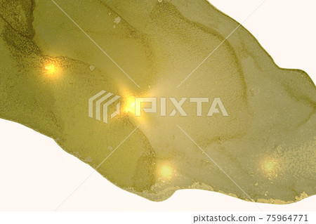 Green and white abstract alcohol ink marble texture. Green and white abstract alcohol ink marble texture. 75964771