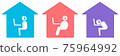 Various remote work styles WFH in different styles 75964992