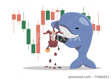 Whales shear hamsters in the crypto market vector illustration. Pamp and damp. Investing and trading on the stock exchange. Whales shear hamsters in the crypto market vector illustration. Pamp and damp. Investing and trading on the stock exchange. 75966651