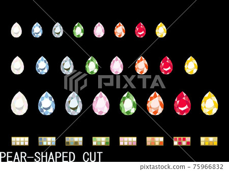 Set of gem material-pear shape cut Set of gem material-pear shape cut 75966832