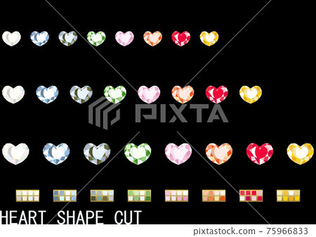Set of gem material-heart shape cut Set of gem material-heart shape cut 75966833