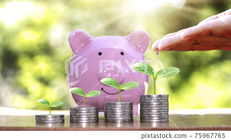 Trees that grow on piles of different coins include watering hands for money growth and investment growth ideas. Trees that grow on piles of different coins include watering hands for money growth and investment growth ideas. 75967765