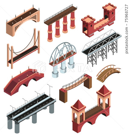 Bridges Isometric Set - Stock Illustration [75968727] - PIXTA