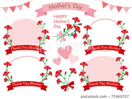 Mother's Day Carnation Ribbon Frameset 02 Mother's Day Carnation Ribbon Frameset 02 75969707