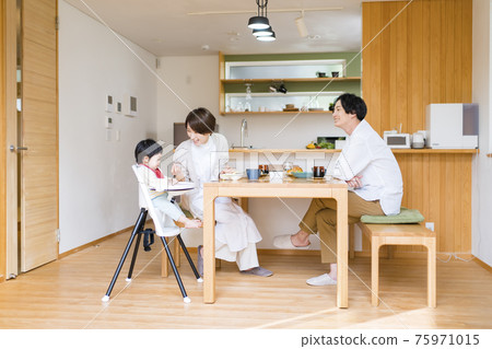 圍著寶寶的餐桌 75971015