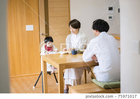 圍著寶寶的餐桌 75971017