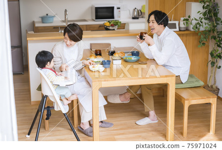 圍著寶寶的餐桌 75971024