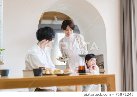 圍著寶寶的餐桌 圍著寶寶的餐桌 75971245