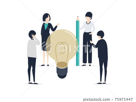 日本商務團隊分享創意插畫素材 75971447