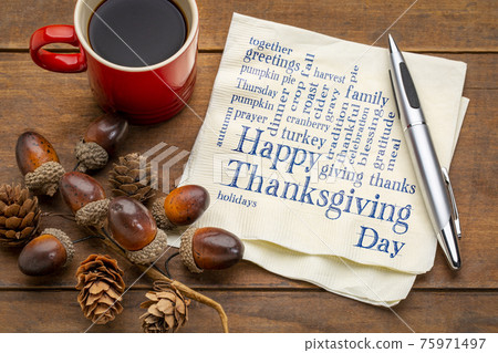 Happy Thanksgiving word cloud on blackboard Happy Thanksgiving word cloud on blackboard 75971497