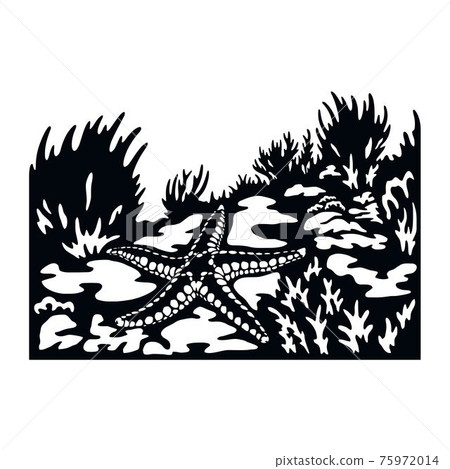 Starfish, Wildlife Stencils - Silhouettes, Wildlife clipart, iron on, vector, vinyl design. Starfish, Wildlife Stencils - Silhouettes, Wildlife clipart, iron on, vector, vinyl design. 75972014