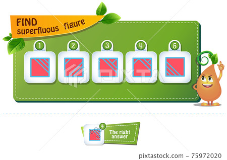 superfluous figure brainteaser - Stock Illustration [75972020] - PIXTA