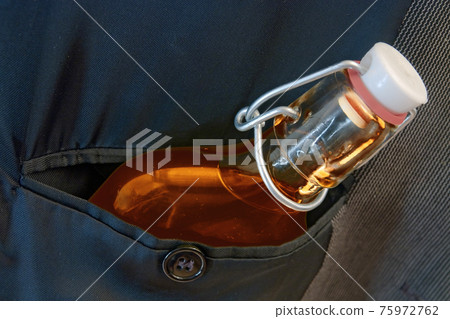 hip flask in breast pocket 75972762