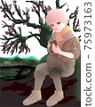 Woman taking a break 75973163