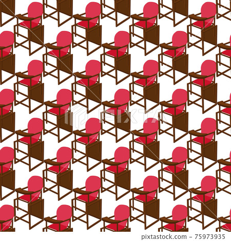 Illustration on theme colorful modern child high chair 75973935