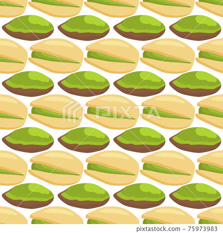 Illustration on theme big pattern identical types pistachio Illustration on theme big pattern identical types pistachio 75973983