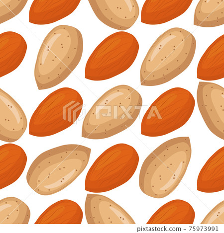 Illustration on theme big pattern identical types almond 75973991