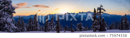 Panoramic View of Canadian Nature Landscape 75974338