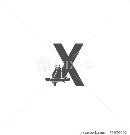 Letter X logo icon with owl icon design vector Letter X logo icon with owl icon design vector 75976602