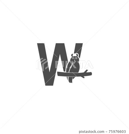 Letter W logo icon with owl icon design vector Letter W logo icon with owl icon design vector 75976603