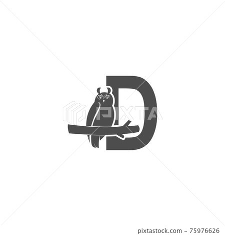 Letter D logo icon  with owl icon design vector 75976626
