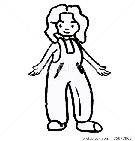 Farmer girl smiles on white isolated backdrop Farmer girl smiles on white isolated backdrop 75977905
