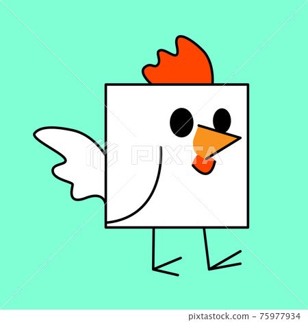 Easter holiday design black line chicken logo 75977934