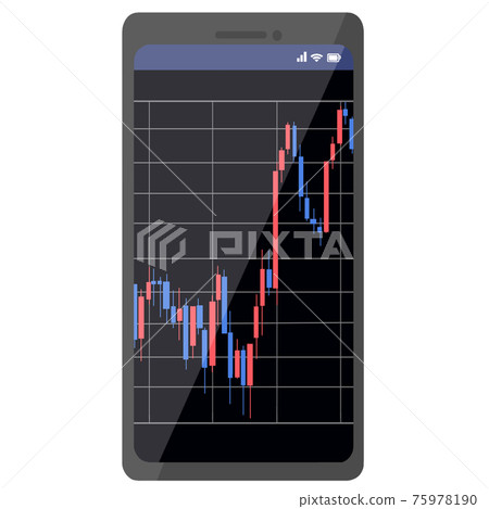Smartphone chart screen - Stock Illustration [75978190] - PIXTA