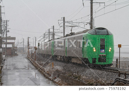 JR北海道789系列超級天鵝在津輕海峽線上奔跑 JR北海道789系列超級天鵝在津輕海峽線上奔跑 75978192
