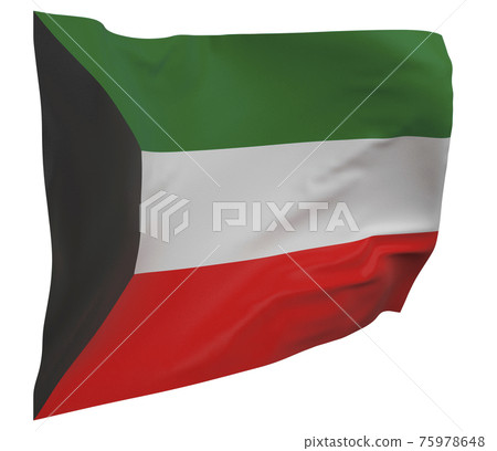 kuwait flag isolated 75978648
