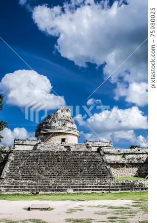 The Observatory or El Caracol at Chichen Itza archaeological site in Mexico The Observatory or El Caracol at Chichen Itza archaeological site in Mexico 75980025