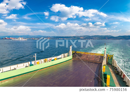 Ferry in Dardanelles strait, Turkey Ferry in Dardanelles strait, Turkey 75980156