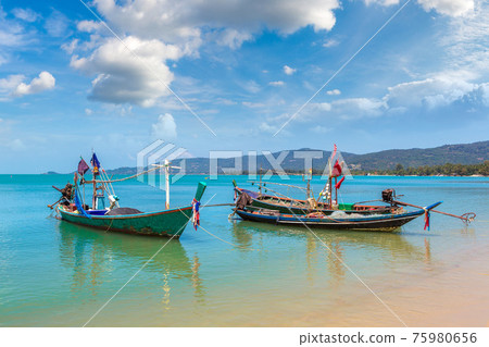Fishing Boat on Samui 75980656