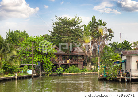 Life along the river in Bangkok, Thailand Life along the river in Bangkok, Thailand 75980771